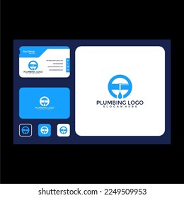 plumbing circle logo design template