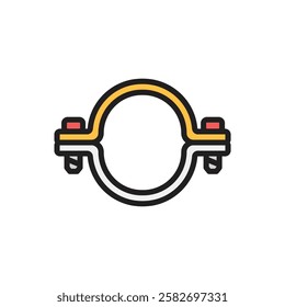 Plumbing Clamp Icon Vector Illustration