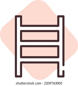 Plumbing clothing dryer, illustration, vector on white background.
