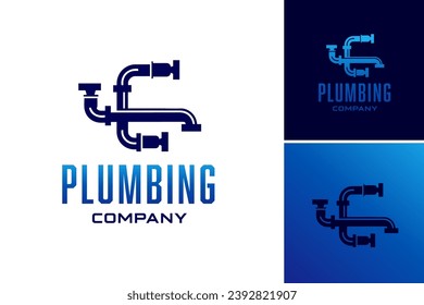 Plumbing company logo is a professional, versatile emblem for plumbing businesses. It's suitable for branding, signage, business cards, or website design to represent a plumbing company.