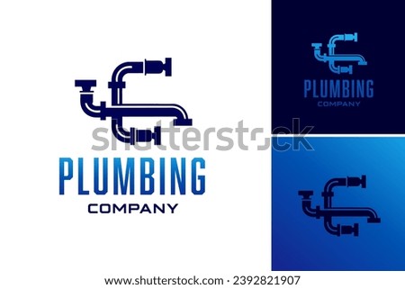 Plumbing company logo is a professional, versatile emblem for plumbing businesses. It's suitable for branding, signage, business cards, or website design to represent a plumbing company.