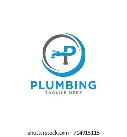 plumbing design logo template