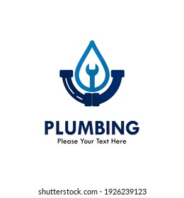 Plumbing design logo template illustration