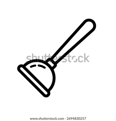 Plumbing drain plunger - vector icon