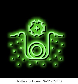 plumbing of drainage system neon light sign vector. plumbing of drainage system illustration
