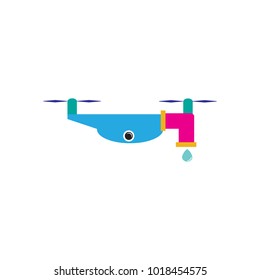 Plumbing Drone Logo icon Design