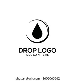 plumbing, drop logo, water logo design vector template