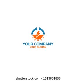 Plumbing Electrical Logo Design Vector