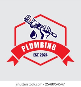 plumbing with emblem logo , plumbing logo