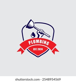 Klempnerei mit Emblem-Logo, Klempnerlogo