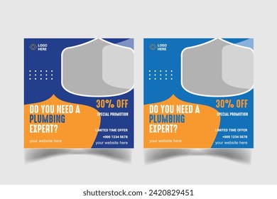 plumbing expert social media post design
