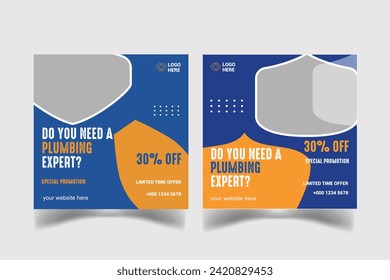 plumbing expert social media post design