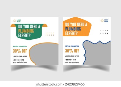 plumbing expert social media post design