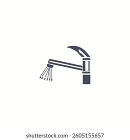 Plumbing faucet system with pipe Vector