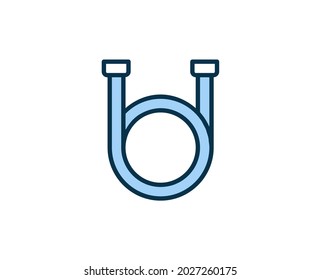 Plumbing flat icon. Single high quality outline symbol for web design or mobile app.  House thin line signs for design logo, visit card, etc. Outline pictogram EPS10