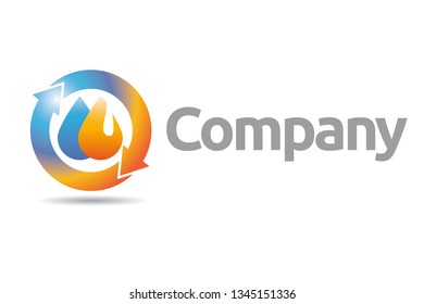 Plantilla de logotipo del vector de la empresa de alimentación y fontanería
