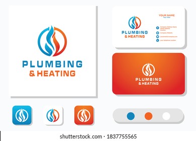 Plumbing Heating Logo and Business card