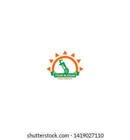Plumbing and Heating Mechanic Logo Design Template