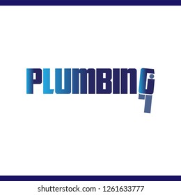 plumbing home logo vector template