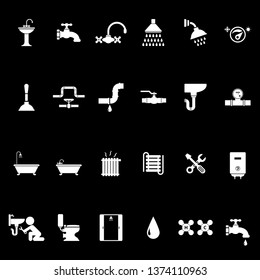 Plumbing icon set