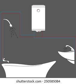 Plumbing icon set