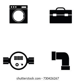 plumbing icon set