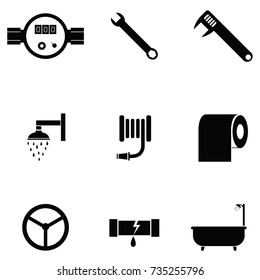 plumbing icon set