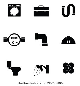 plumbing icon set