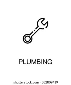 Plumbing icon. Single high quality outline symbol for web design or mobile app. Thin line sign for design logo. Black outline pictogram on white background