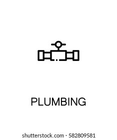 Plumbing icon. Single high quality outline symbol for web design or mobile app. Thin line sign for design logo. Black outline pictogram on white background
