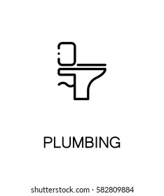 Plumbing icon. Single high quality outline symbol for web design or mobile app. Thin line sign for design logo. Black outline pictogram on white background