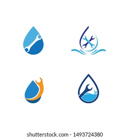 Plumbing ilustration logo vector template