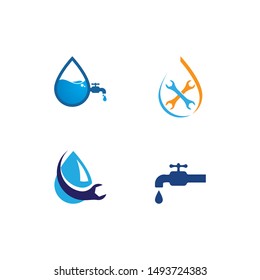 Plumbing ilustration logo vector template