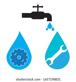
Vorlage für die Vektorillustration des Klempnerlogo