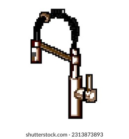 plumbing kitchen faucet game pixel art retro vector. bit plumbing kitchen faucet. old vintage illustration