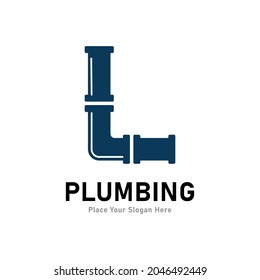 Plumbing letter L logo vector template. Suitable for pipe service, drainage, sanitation home, or service company   