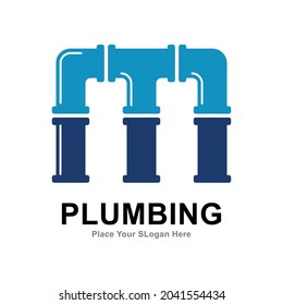 Plumbing letter M logo vector design. Suitable for pipe service, drainage, sanitation home, and maintenance service company   
