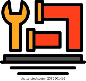 Plumbing Line Filled Icon Vector Design