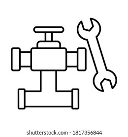
Plumbing  Line Style vector icon which can easily modify or edit
