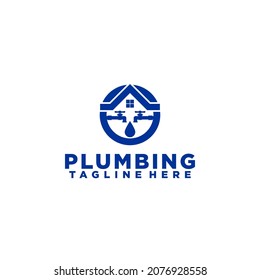 Plumbing logo concept vector isolated in white background