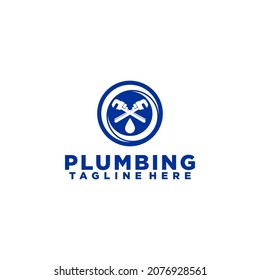 Plumbing logo concept vector isolated in white background