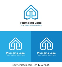 plumbing logo design. creative logo design for plumber company.Plumbing service logo