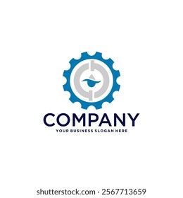 plumbing logo design with gear