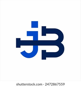 Plumbing logo design with the letter J B concept.