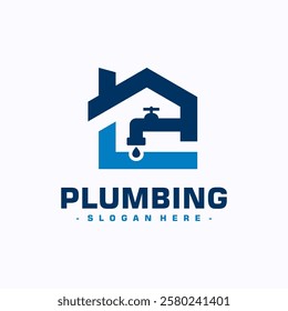 Plumbing logo design template. Vector illustration