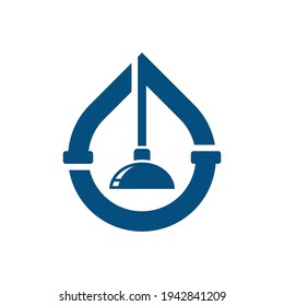 Plumbing logo design vector illustration, Creative Plumbing logo design concept template, symbols icons