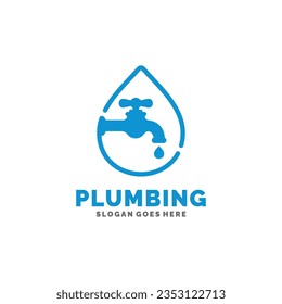 Plumbing logo design vector illustration