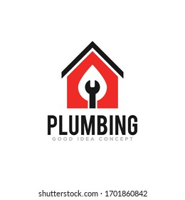 Plumbing Service Logo Concept Blue Color Stock Vector (Royalty Free ...