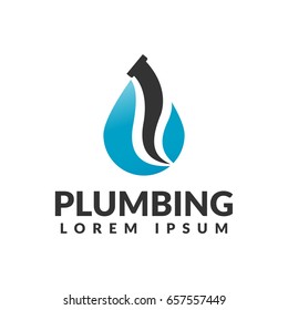 Plumbing logo. Plumbing icon. Plumbing service. Elements for brand Identity. Business card. Vector logo template. Drop logo. Drop icon. Pipes icon.