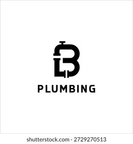 Klempnerlogo Symbol Vektor mit Buchstabe B oder BL Klempnerservice Business Branding und Reparatur Identität